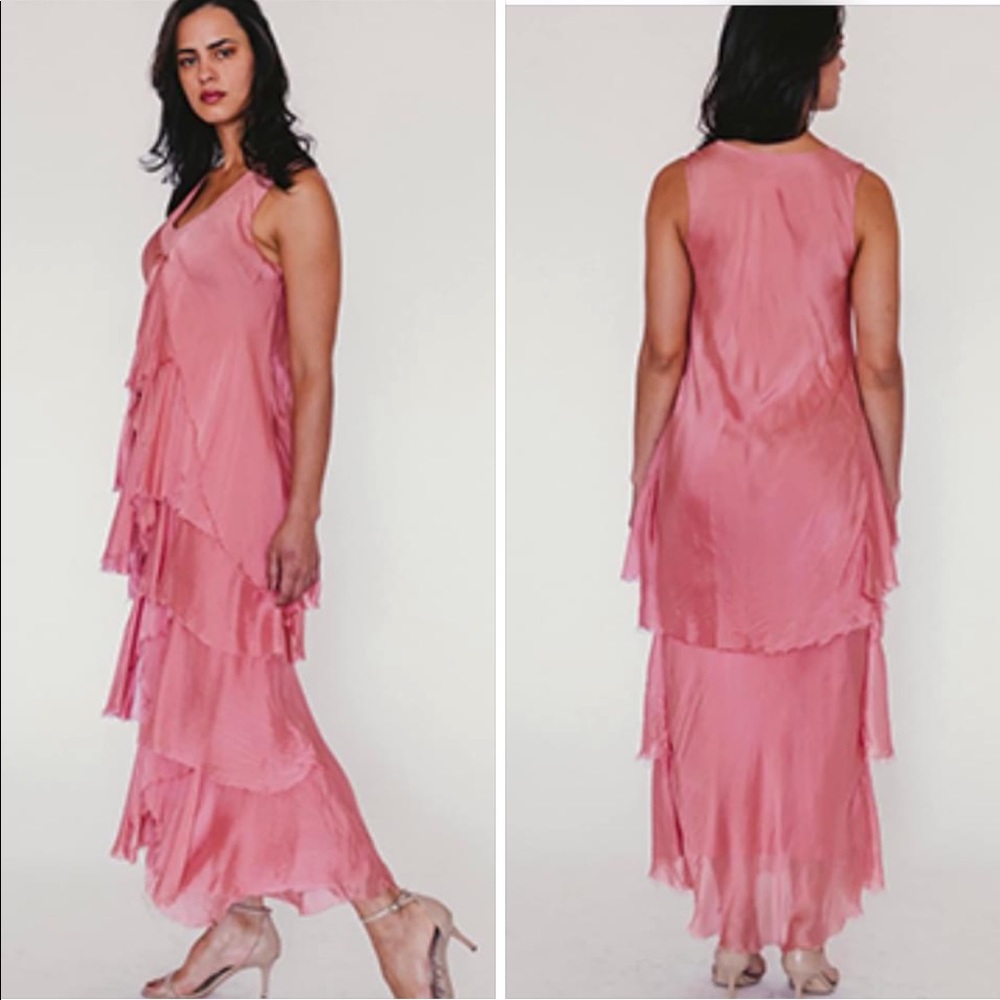 NWT Dance in Paris Made in Italy Silk Layered Dress